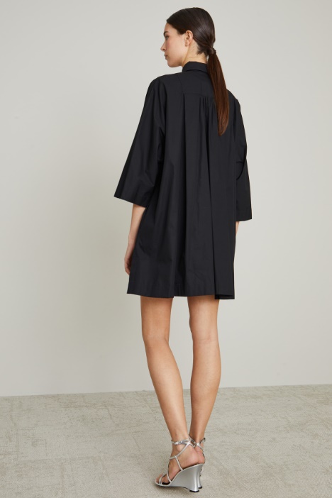 Abito in cotone con arricciatura