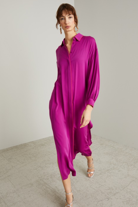 Abito chemisier in pura seta