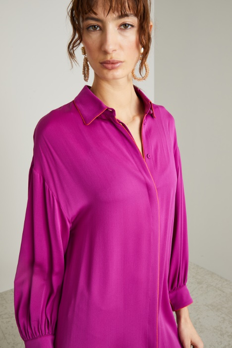 Abito chemisier in pura seta