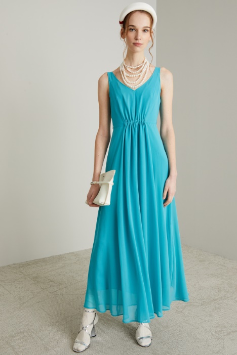 Abito lungo in georgette