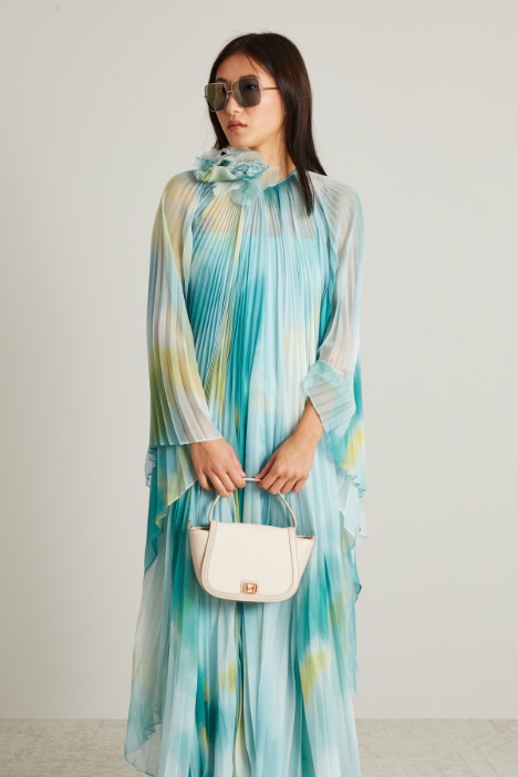 Abito caftano in chiffon stampato