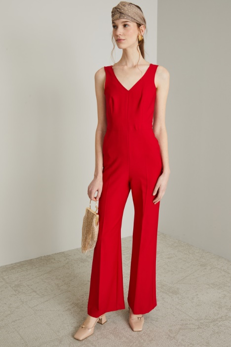 Tuta in cady con cintura