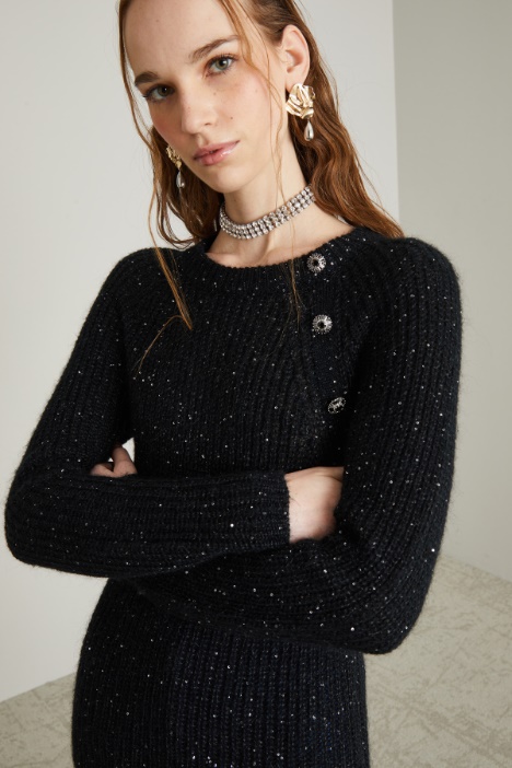 Maglia con micro-paillettes