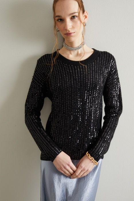 Maglia con paillettes