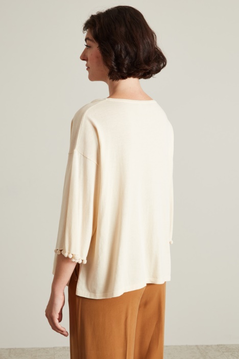 Maglia svasata in cotone Intrend - 2