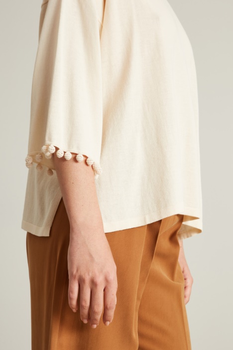 Maglia svasata in cotone