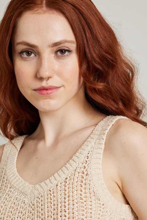 top a canotta in maglia