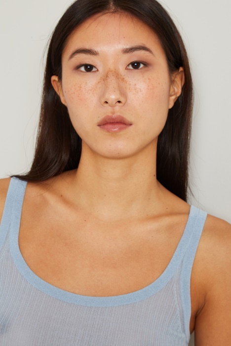 Canotta in maglia crépe