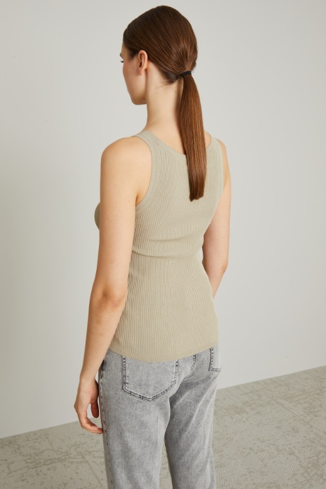 Ribbed crepe top Intrend - 2