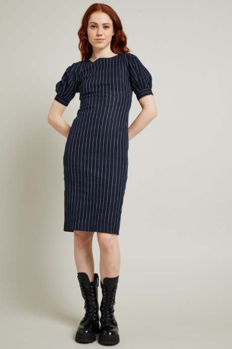 Abito in jersey gessato