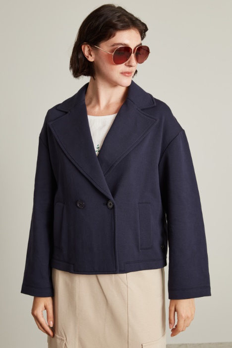 Caban in jersey pesante