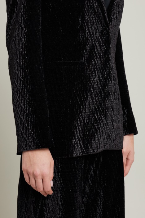 Blazer in veeluto texturizzato