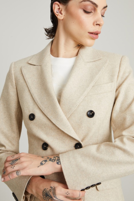 Blazer in jersey di cashmere