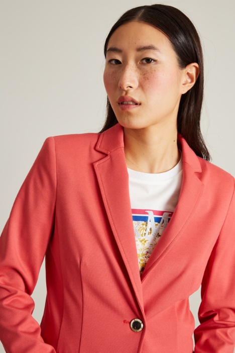 Blazer sfiancato in jersey