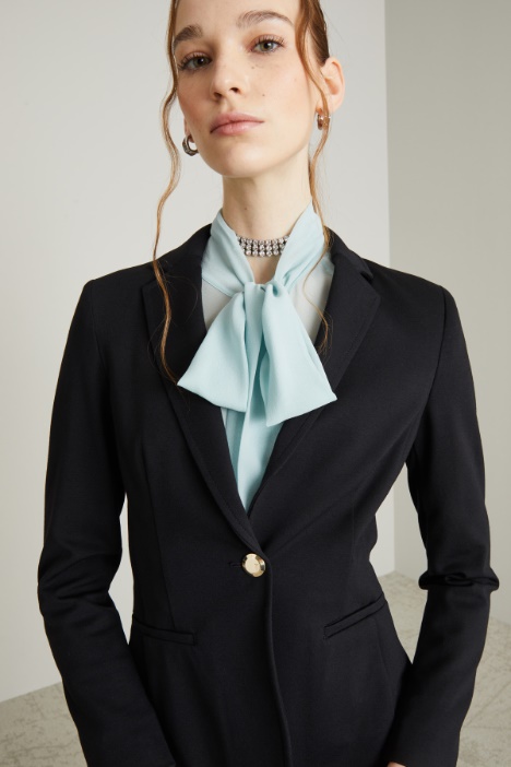 Blazer sfiancato in jersey