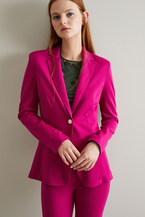 Blazer sfiancato in jersey