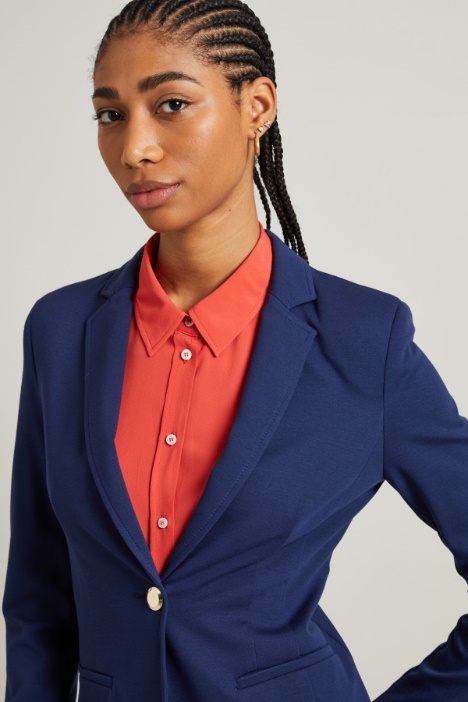 Blazer sfiancato in jersey