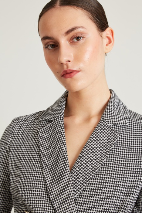 Blazer in jersey pied de poule