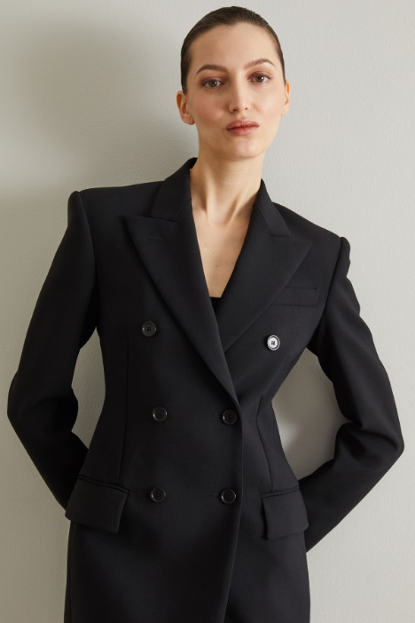 Blazer sfiancato con spalline