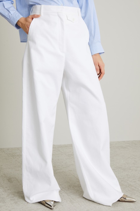 Pantaloni over in tela di cotone