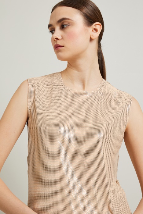 Top in maglia metallica