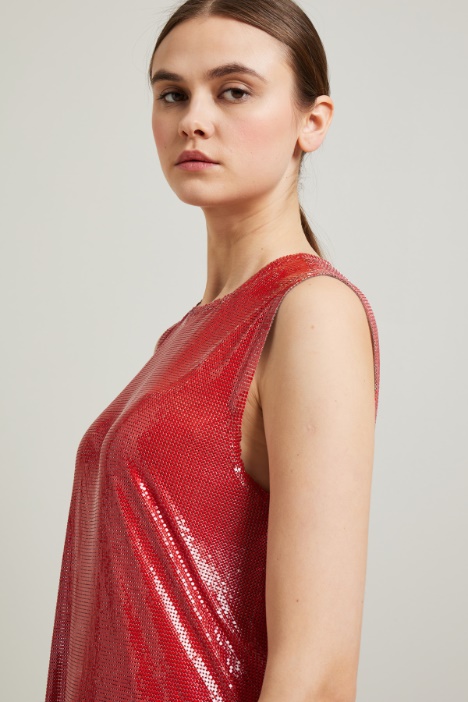 Top in maglia metallica