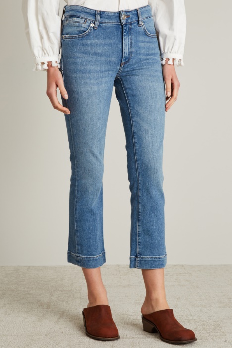 Jeans cropped in denim