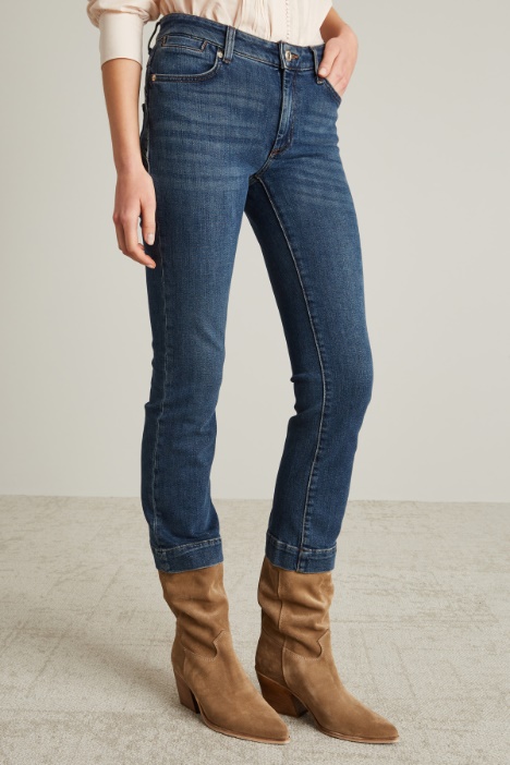 Jeans cropped in denim