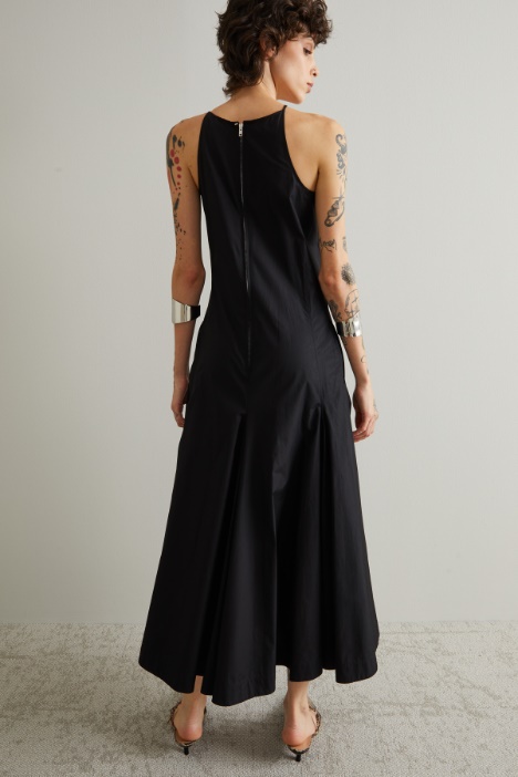 Vestido largo de popelina