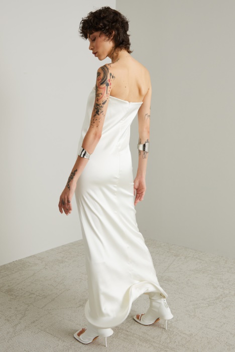 Vestido sirena estampado con bordado