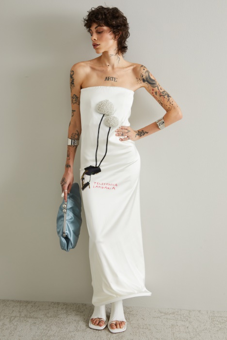 Embroidered mermaid dress Intrend