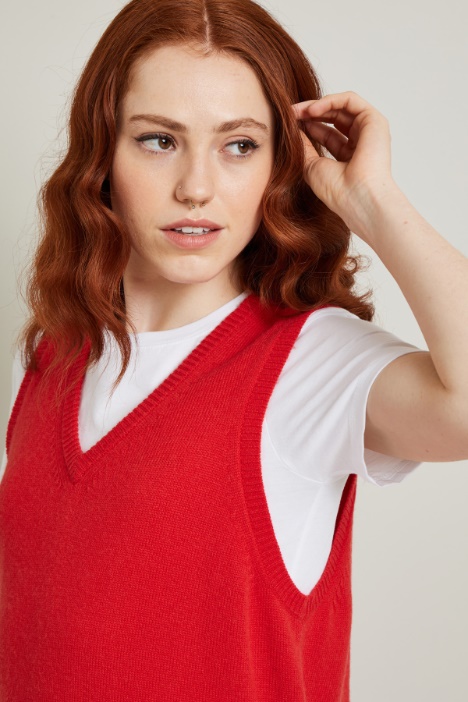 Gilet in misto cashmere