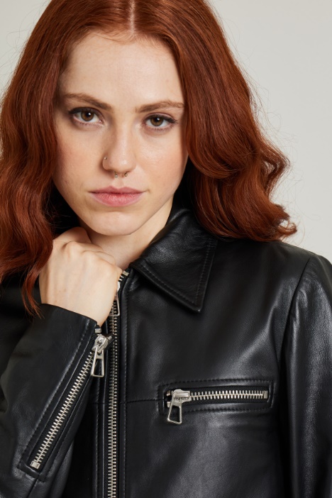 Chaqueta de piel de napa