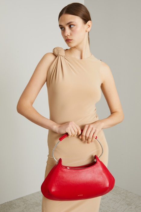 Abito midi in jersey con nodo