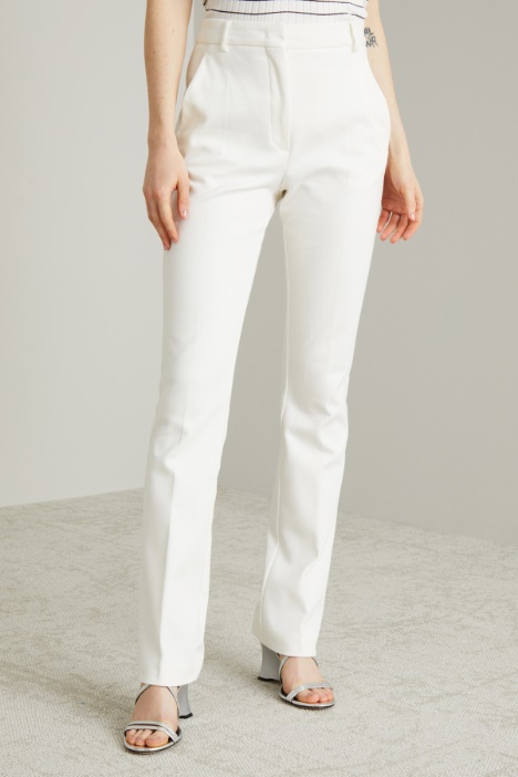 Pantaloni dritti in jersey