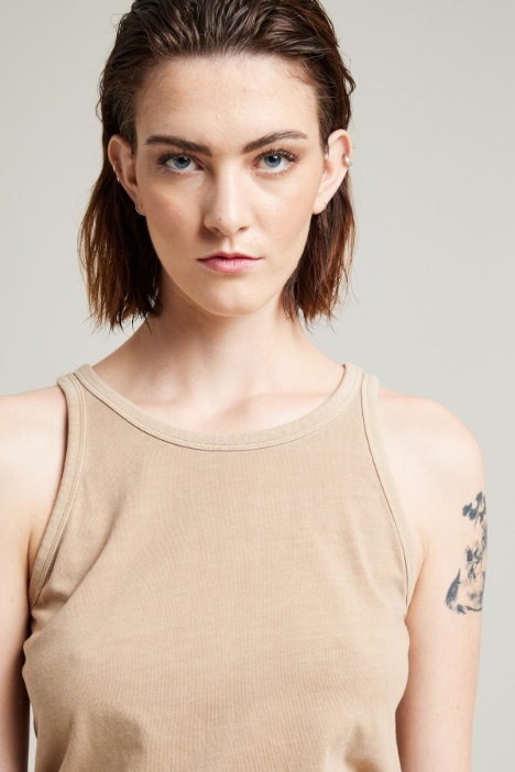 Canotta dritta in jersey