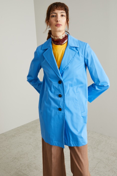 Trench in tessuto di cotone