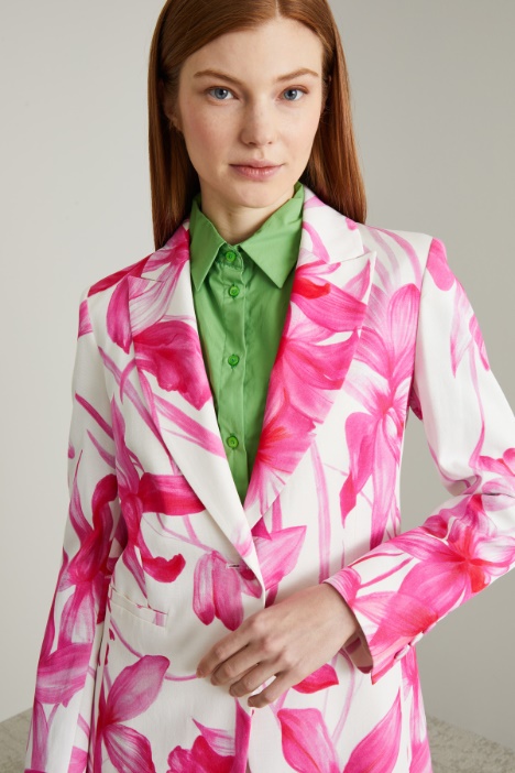 Blazer monopetto in faille