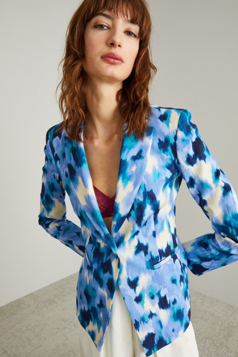 Blazer monopetto in faille