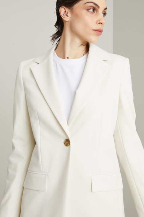 Blazer dritto in tela