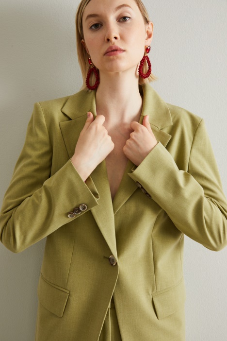 Blazer dritto in tela