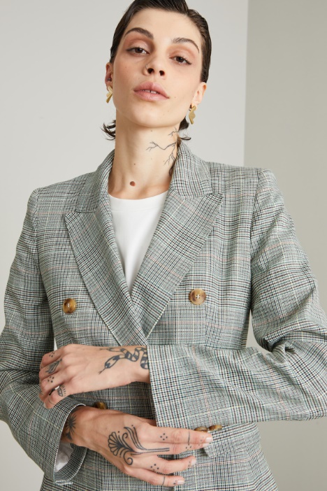 Blazer doppiopetto a fantasia