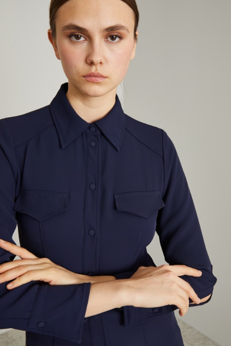 Camicia fluida in crépe