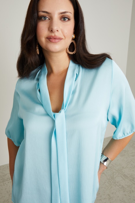 Blusa in raso martellato