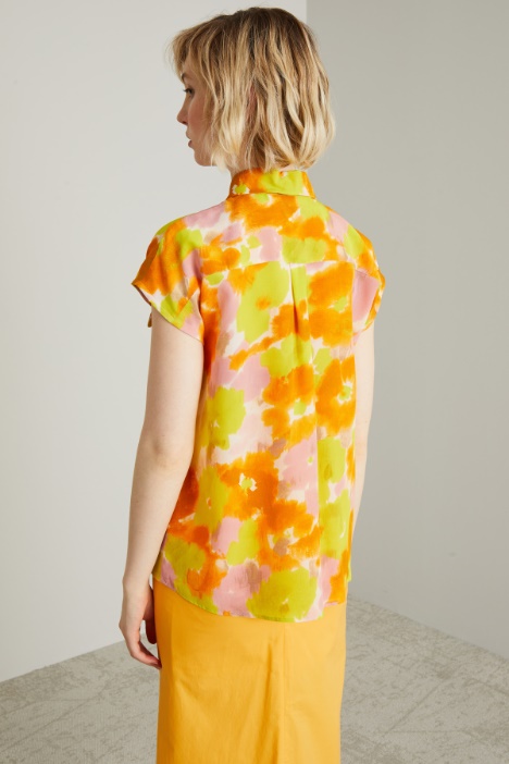 Blusa in crêpe di seta