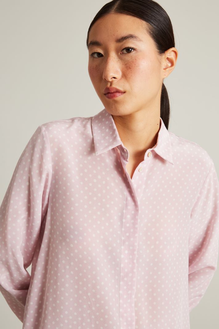 Patterned silk shirt Intrend - 4