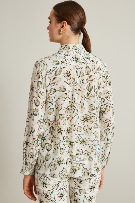 Camicia in seta a fantasia
