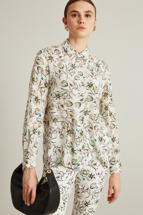 Camicia in seta a fantasia Intrend