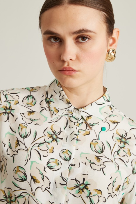 Camicia in seta a fantasia