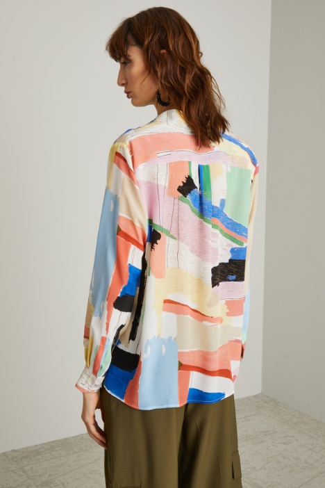 Camicia in seta a fantasia